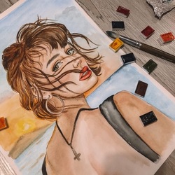 Акварельный портрет 