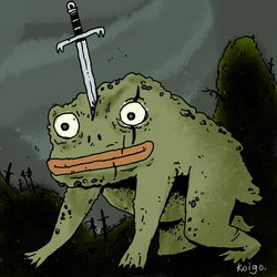 Жабе больно