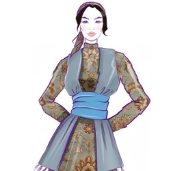 Девушка в жилетки 