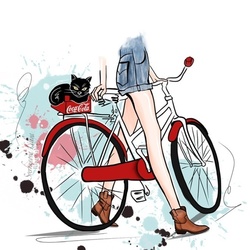 Велосипед и кот 
