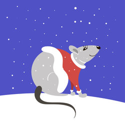 Новогодняя крыса