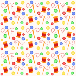 Паттерн с иголками, нитками и пуговицами