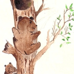 Миша и Гриша собирают мёд ("Подарок для мамы" Е.Кариповой)