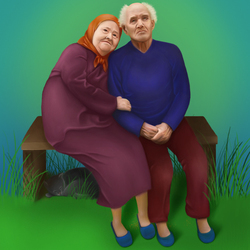Бабушка с дедушкой