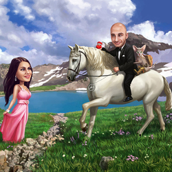 шарж "Принц на белом коне"