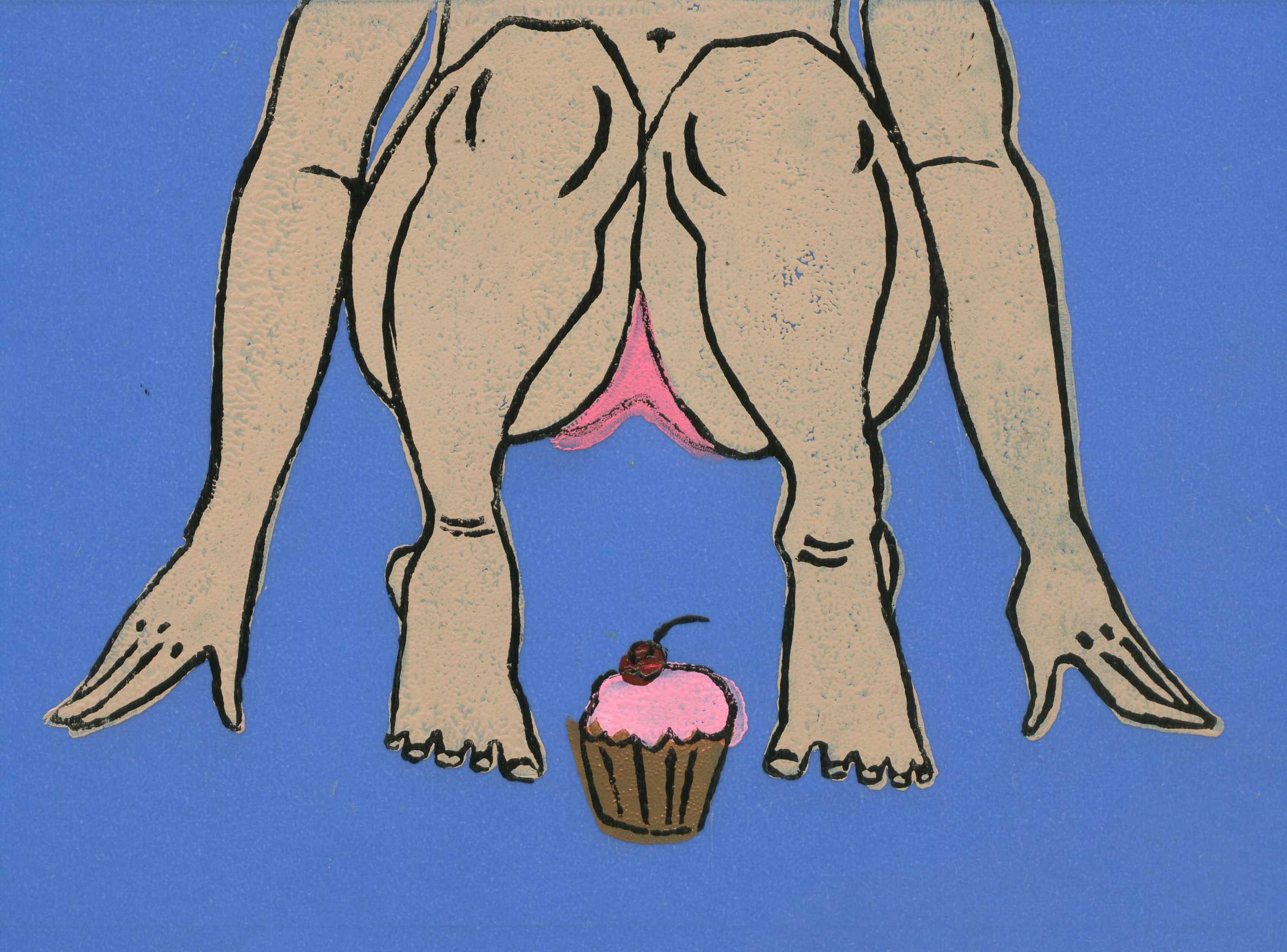 Пирожное розовое