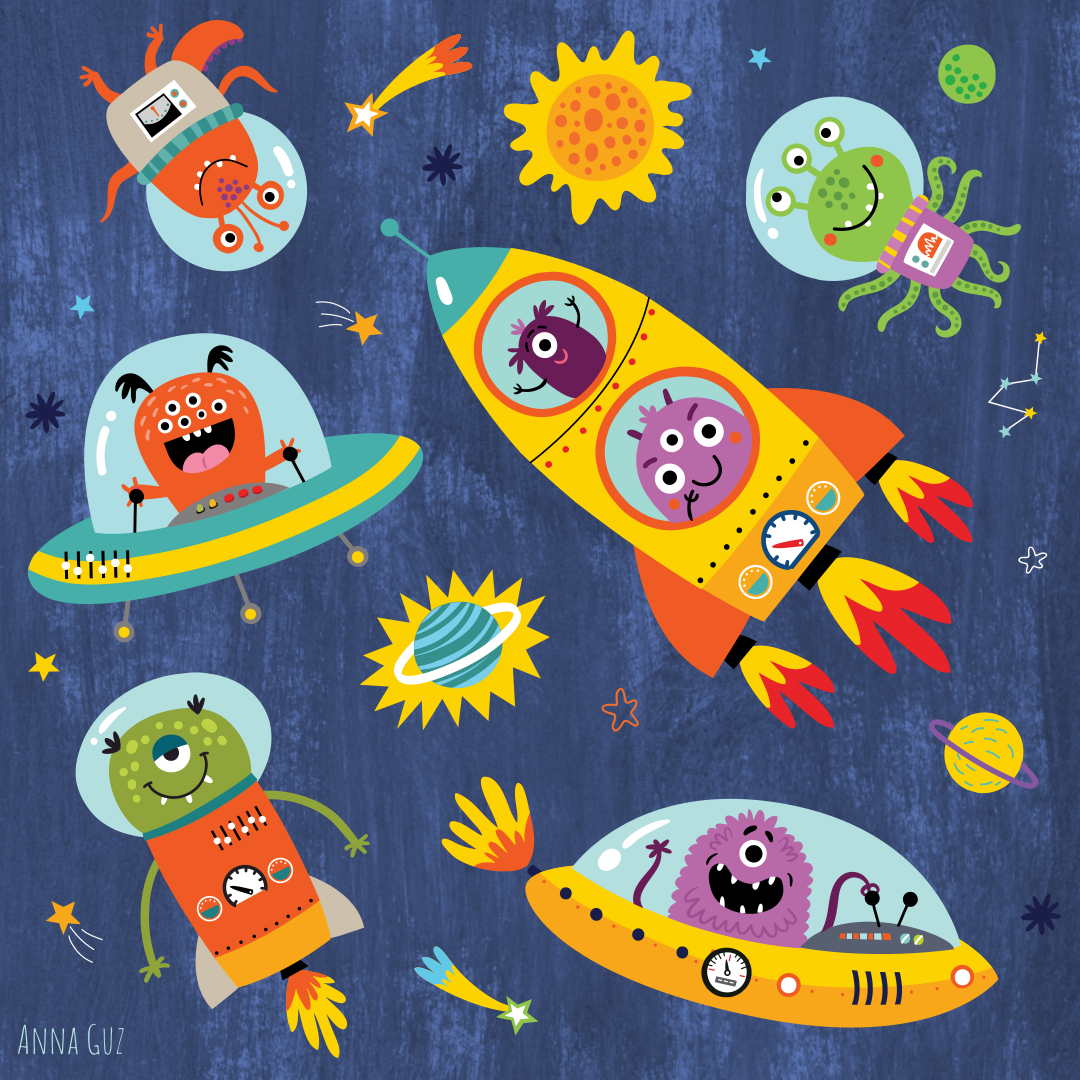 Космические персонажи для детей