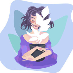 Девочка с цветком