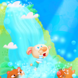 Обложка к детской книге Летний поход зайчика Банни