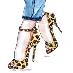 Леопардовые туфли