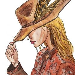 Девушка в шляпе