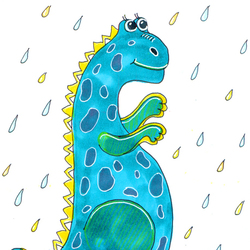 Дракончик под дождиком