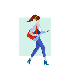 Девушка с телефоном