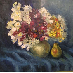 Цветы с грушей