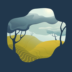 Деревья в облаках