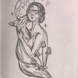 Девушка с лисой