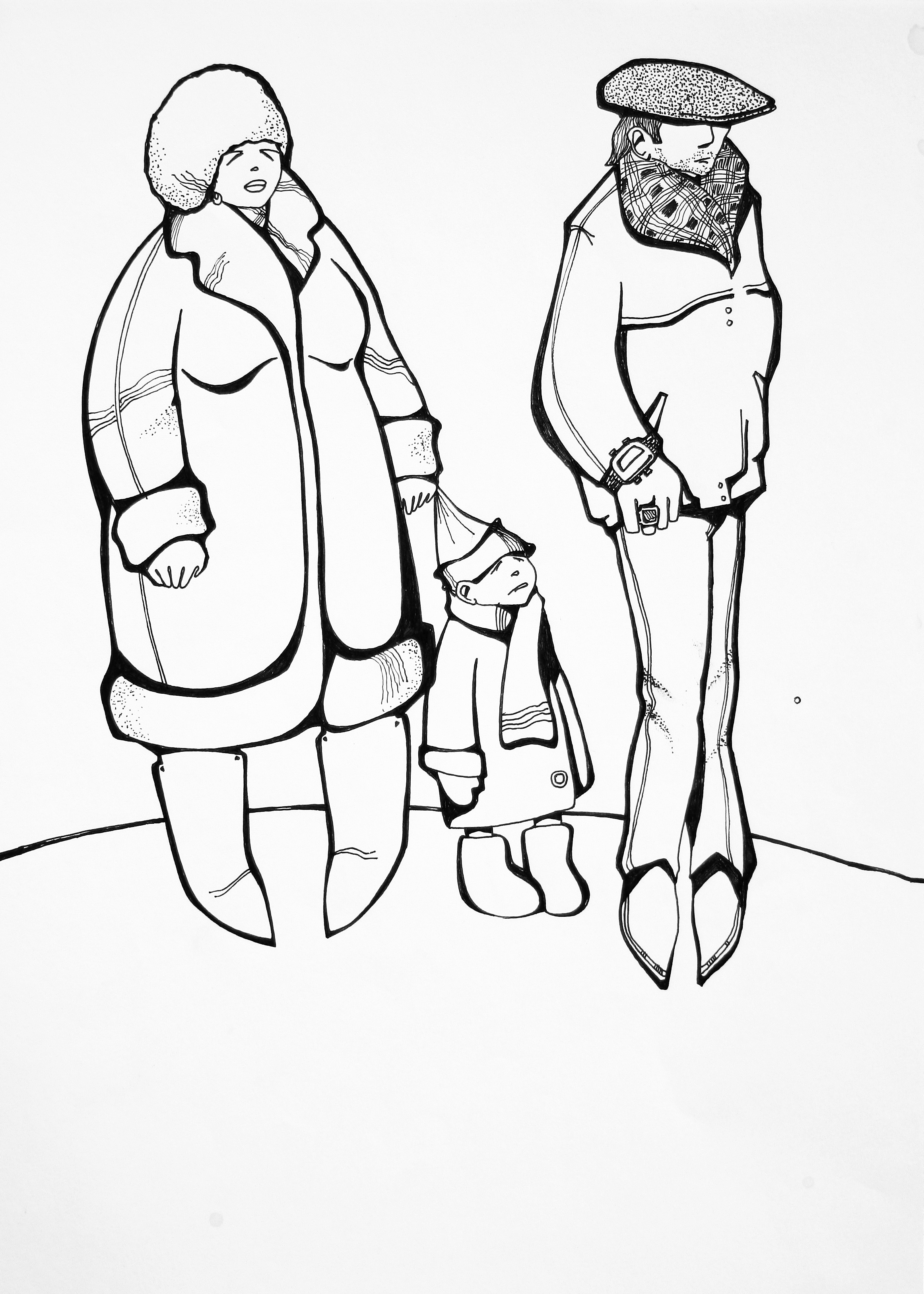 Иллюстрация Камо грядеши - 1980 в стиле графика, карикатура,