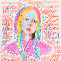 color pensil portrait