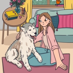 Девушка с собакой
