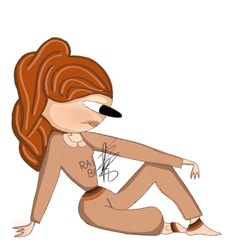 Сидящая девушка