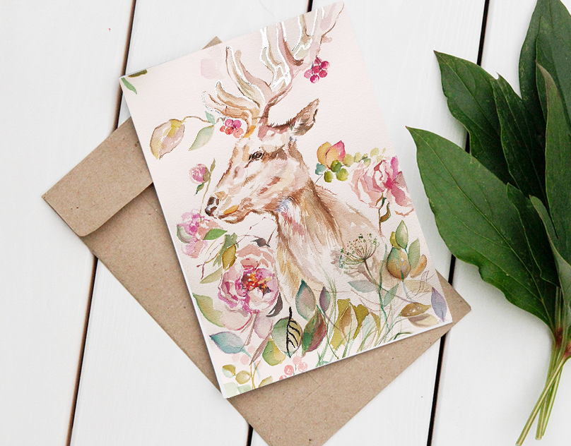 Цветочный олень