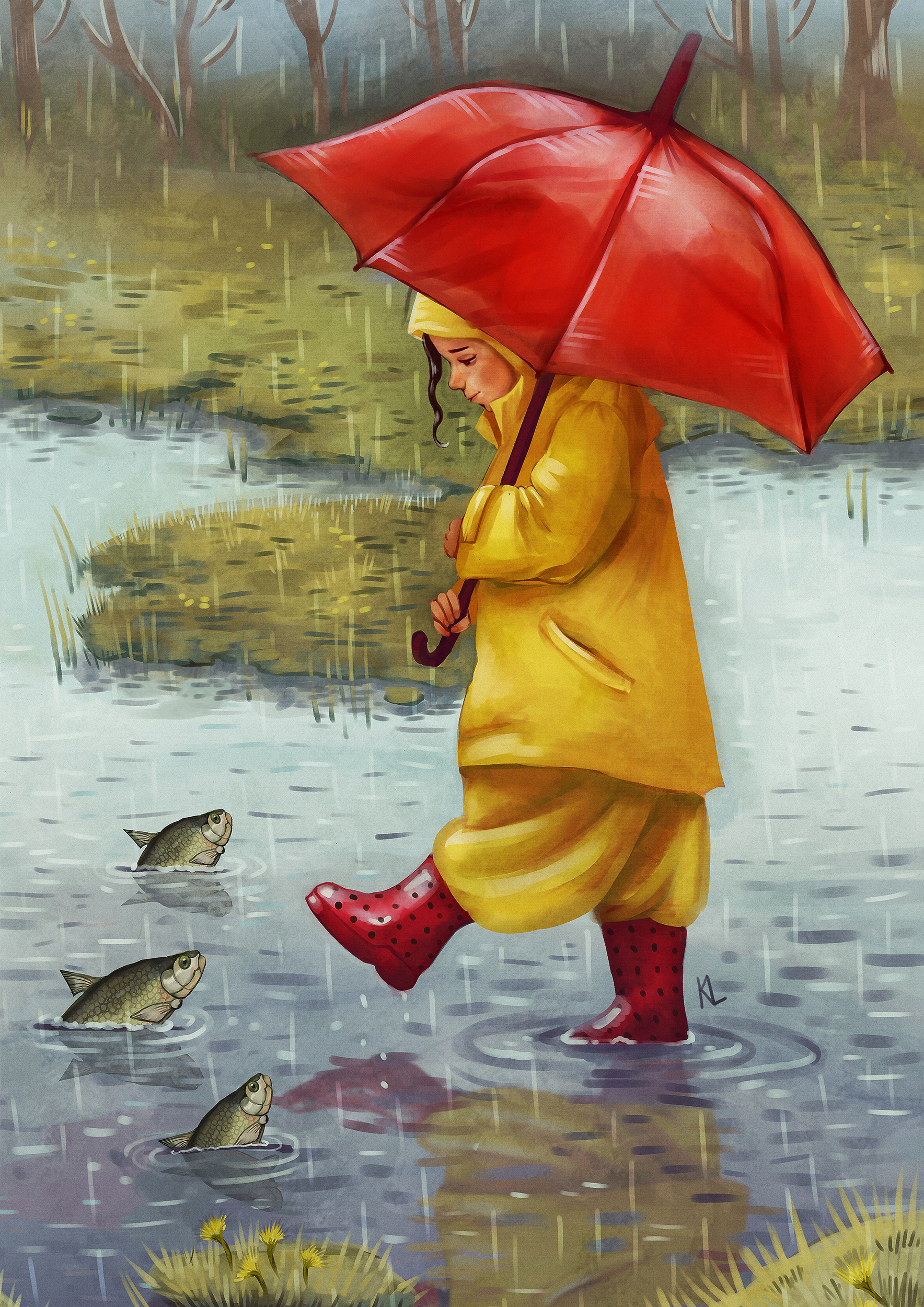 Дождь иллюстрация