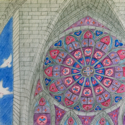 Витраж и голуби