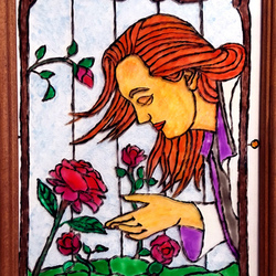 Автопортет на стекле