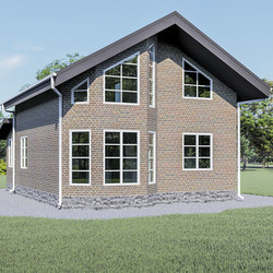 Кирпичный дом с эркером