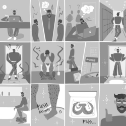 Story board for a toilet project