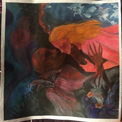 за зеркалом 