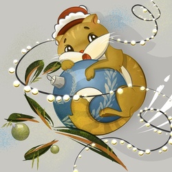 Новогодний кот