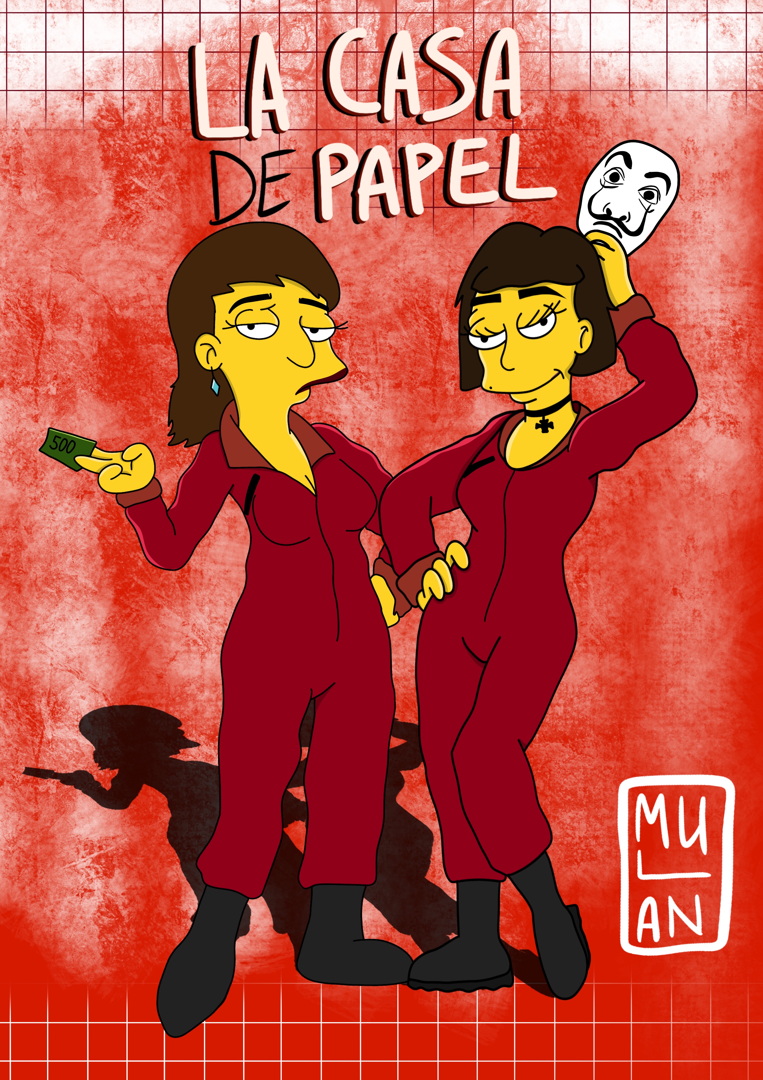 Иллюстрация La casa de papel SIMPSONS в стиле другое |