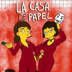 La casa de papel SIMPSONS