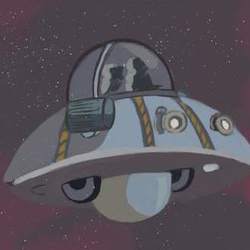 Летающая тарелка. Рик и Морти.