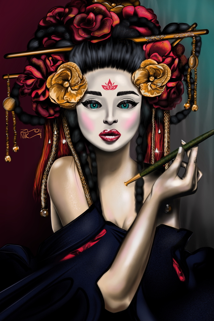 Иллюстратор 8. Geisha illustration. Постер гейша арт. Geisha Oleo. Гейша фото мультяшная.