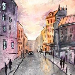 Закат в городе