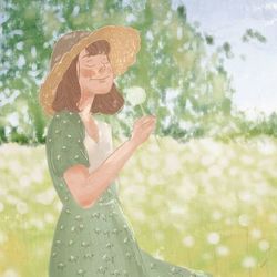 Девушка с одуванчиком