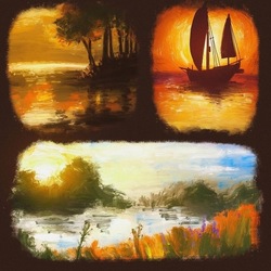 Скетчи пейзажей