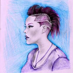 Punk-girl portrait