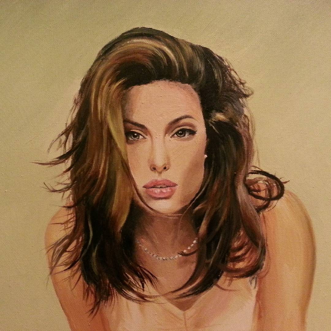 Диджтл портрет Анджелина Джоли