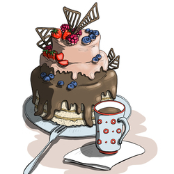 кейк для этикетки