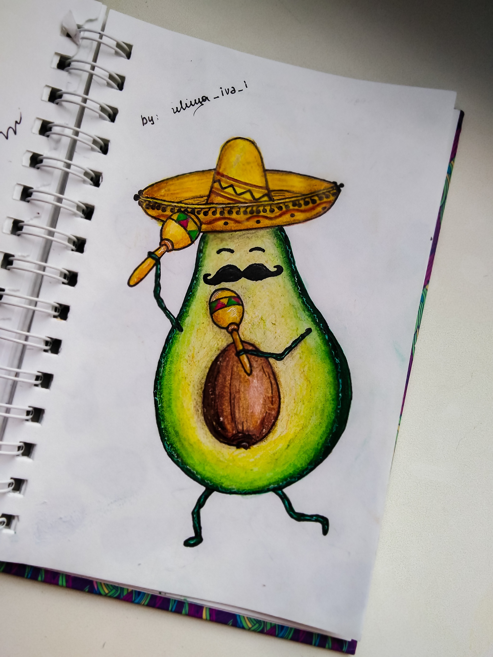 Рисунки в скетчбук авокадо