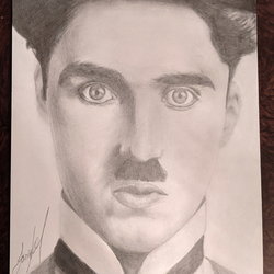 Charlie Chaplin drawing art #art 