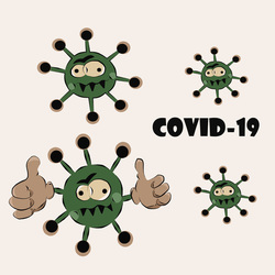 Цветная иллюстрация из вирусов