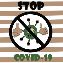 Цветная иллюстрация: "Stop COYID-19"