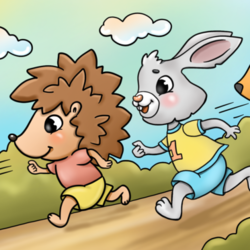 Кадр из детской книжки «Самый быстрый»  для мобильного приложения 