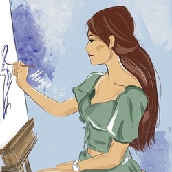 Painting girl