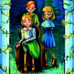 Полосная иллюстрации к книге "Таинственный сад"