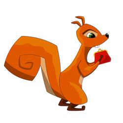 белка с кошельком